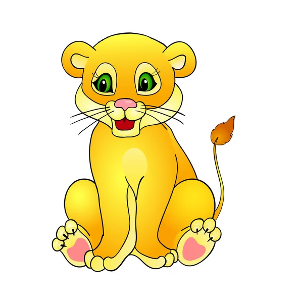 Cartoon lion, — Stock Vector