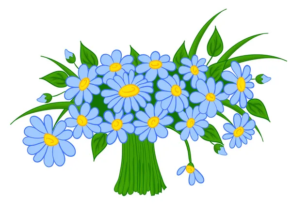 Bouquet animé de marguerites — Image vectorielle