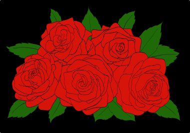 Sevgiliye arka plan siyah yakın çekim yeşil yaprakları ile