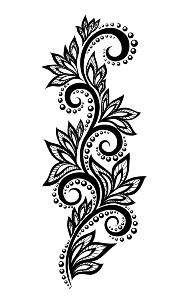 Elemento de diseño floral aislado. Con el efecto de los ojales de encaje . — Vector de stock