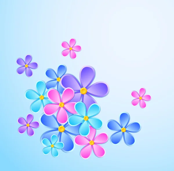 Carte de voeux avec fleur en papier . — Image vectorielle