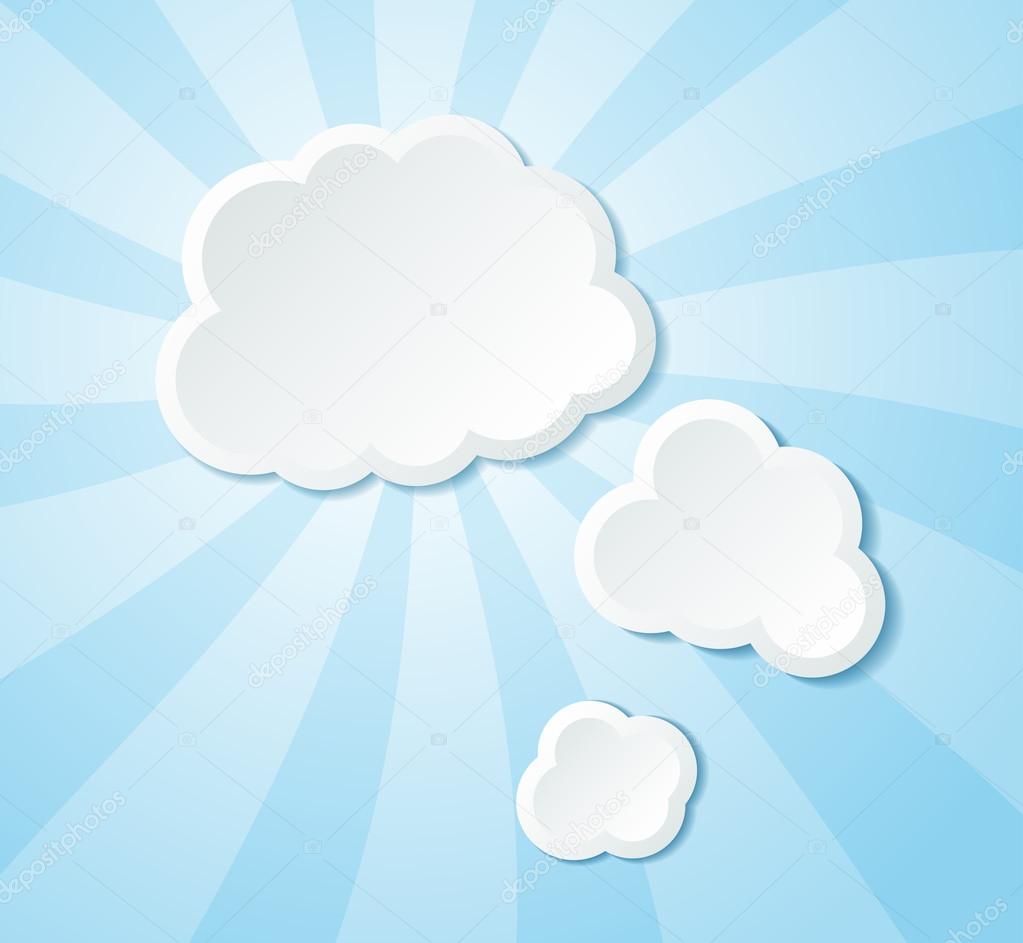 Paper clouds background.