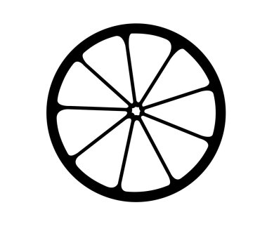 narenciye logo vektör tek renkli çizimi.