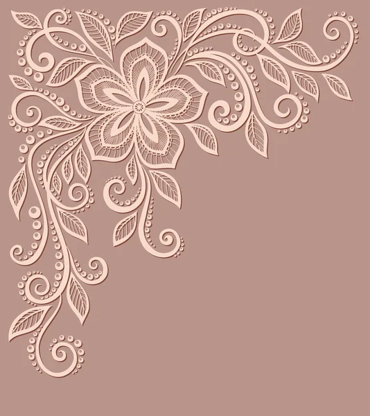 Όμορφη floral σχέδιο, ένα στοιχείο σχεδίασης παλαιού τύπου. — Διανυσματικό Αρχείο