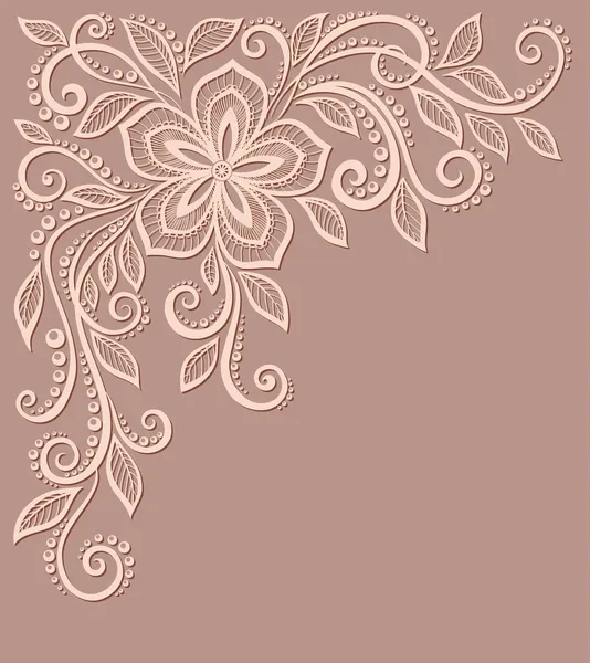 Beautiful floral pattern, a design element in the old style. — Stock Vector