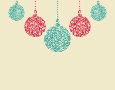 Noel Noel topları ile arka plan. harika tebrik kartları için