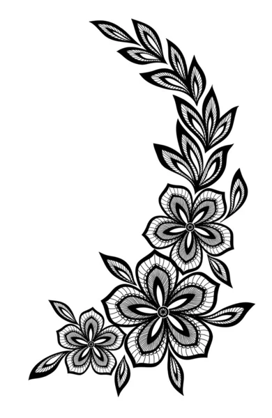 Hermoso patrón floral, un elemento de diseño en el estilo antiguo . — Vector de stock