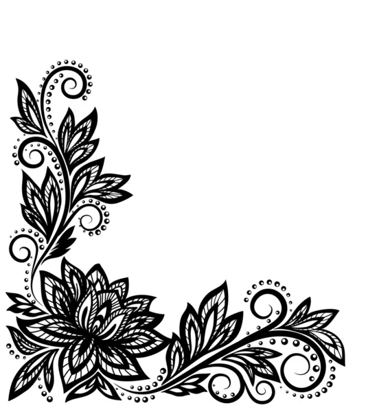 Beautiful floral pattern, a design element in the old style. — Stock Vector