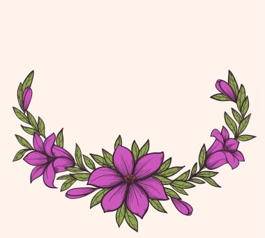 arka plan grafik bir çiçek ve yaprakları ile bir kart için