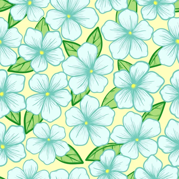 Hermoso fondo sin costura con ramas de árbol en flor . — Vector de stock