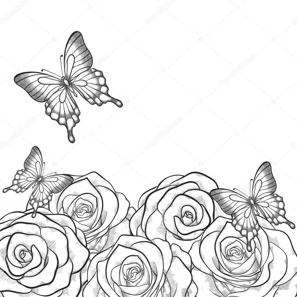 Featured image of post Flower Butterfly Border Design Black And White : Millions customers found butterfly border templates &amp;image for graphic design on pikbest.