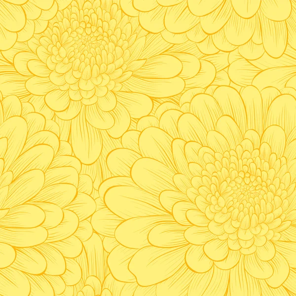 Beau motif sans couture avec des fleurs dessinées à la main . — Image vectorielle