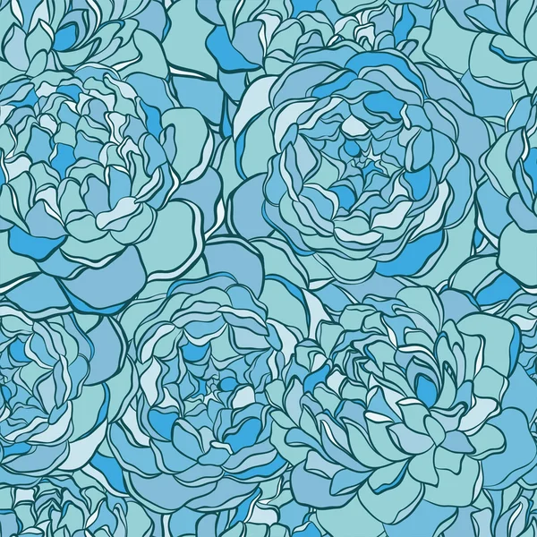 手描きの花と美しいシームレスなパターン — ストックベクタ
