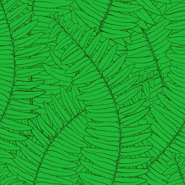 Schönen nahtlosen Hintergrund mit Farnblättern — Stockvektor