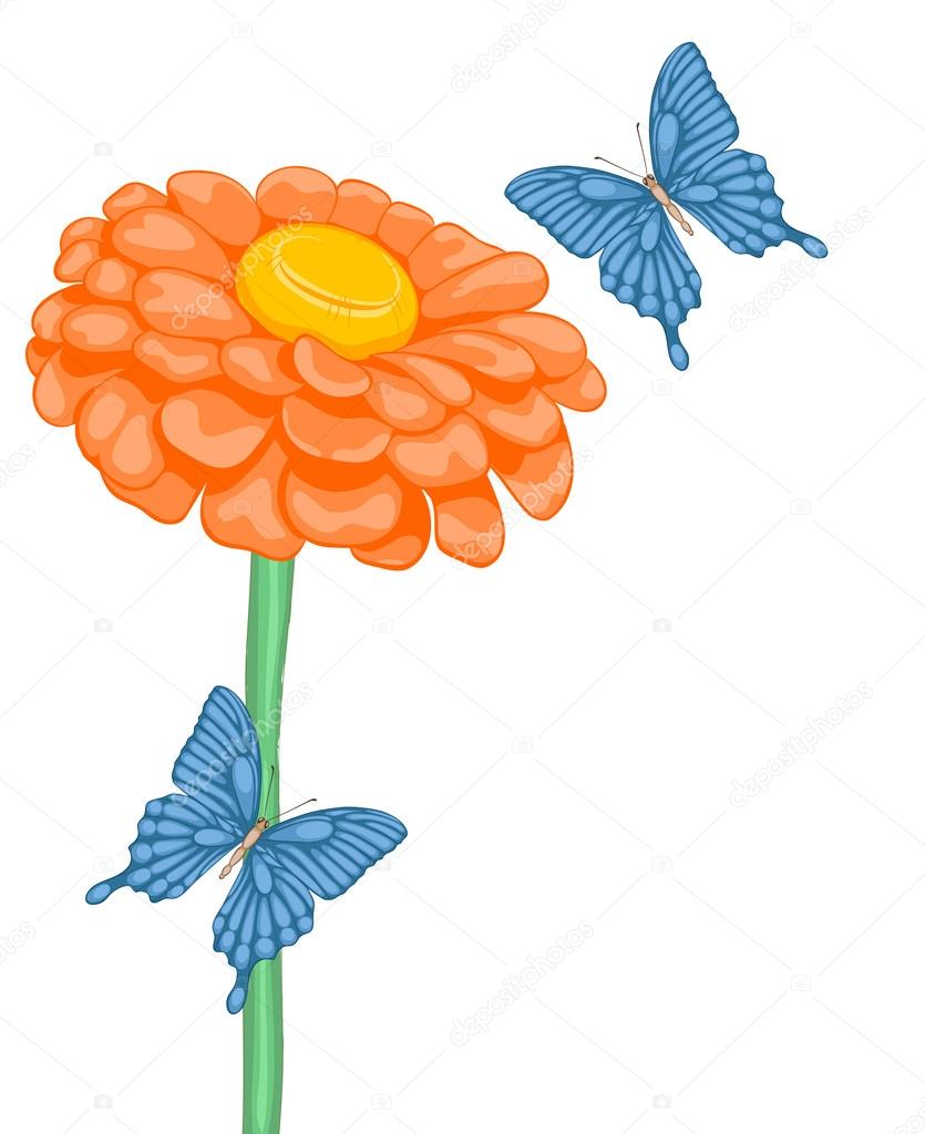 Bellissimo sfondo con lo spazio per il testo con fiori margherite e farfalle disegnati a mano con effetto di disegno in acquerello perfetto per sfondo