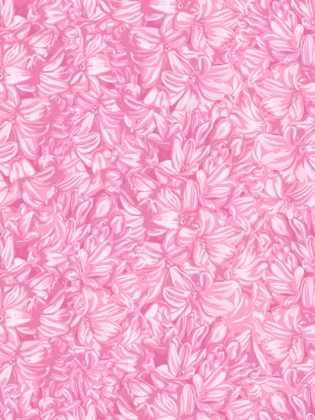 Hermoso fondo rosa vertical sin costura con jacinto . — Vector de stock