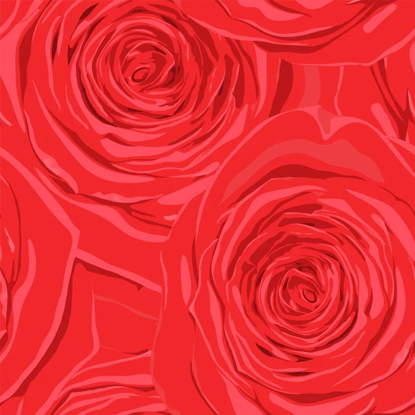 Hermoso fondo sin costuras con rosas rojas . — Archivo Imágenes Vectoriales