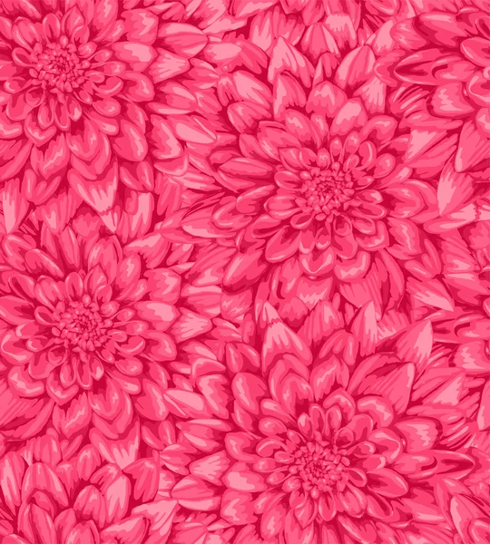 Beautiful vertical seamless background with pink dahlia. — Stock Vector