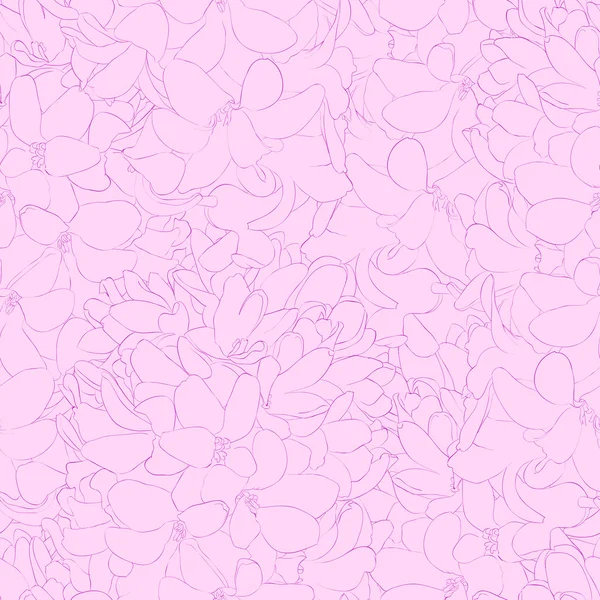 Hermoso fondo sin costuras con flores de color rosa . — Archivo Imágenes Vectoriales