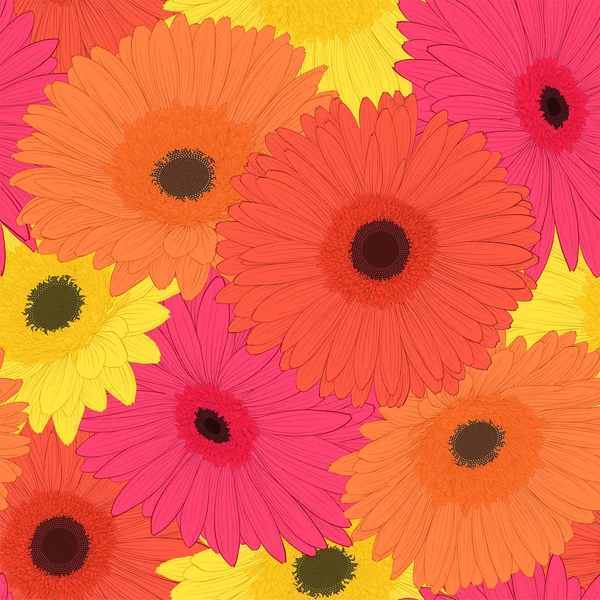 Beau fond avec fleur de gerbera  . — Image vectorielle