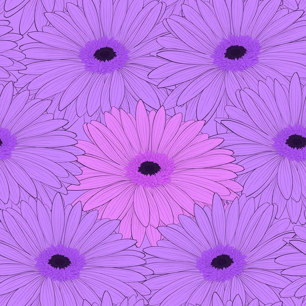 Beau fond avec fleur de gerbera  . — Image vectorielle
