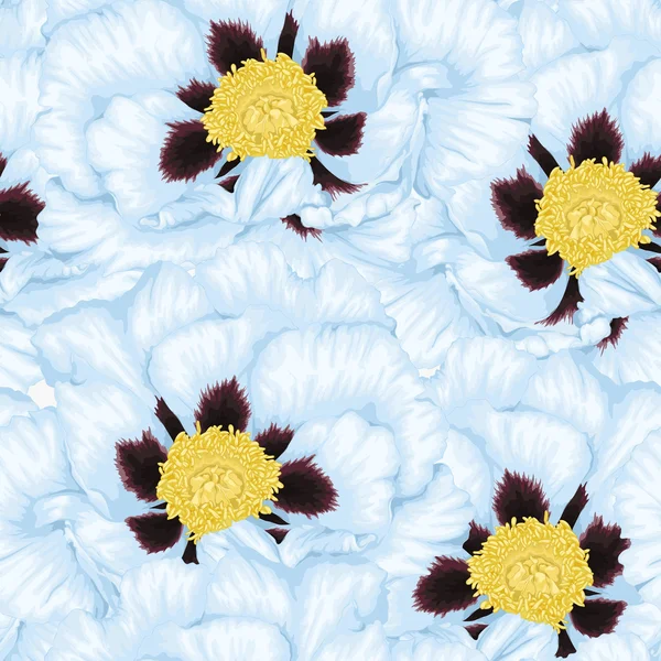 Mooie naadloze achtergrond met blauwe bloemen. — Stockvector