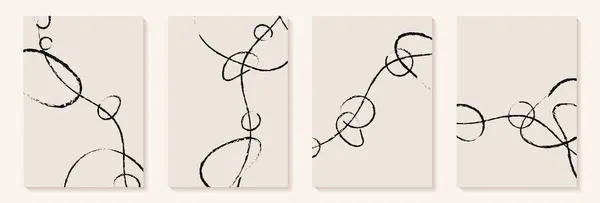 Творча Мінімалістична Рука Пофарбована Абстрактне Мистецтво Гранжевий Фон Пензликовим Штрихом — стоковий вектор