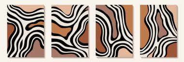 Yaratıcı minimalist el yapımı soyut sanat arkaplanı kas lekesi ve siyah soyut çizgi şeklinde. Duvar dekorasyonu, kartpostal, poster ya da broşür için tasarım. Dekoratif tasarım için modern kart.