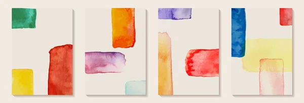 Creative Minimalist Hand Painted Abstract Art Background Brush Stroke Watercolor — Image vectorielle