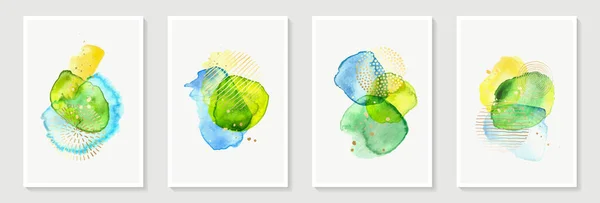 Creative Minimalist Hand Painted Abstract Art Background Watercolor Stain Hand — Image vectorielle