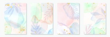 Yaratıcı minimalist el çizimi soyut sanat geçmişi. Modern suluboya çizimler. Duvar dekorasyonu, kartpostal, poster, broşür için çağdaş sanatsal tasarım koleksiyonu.