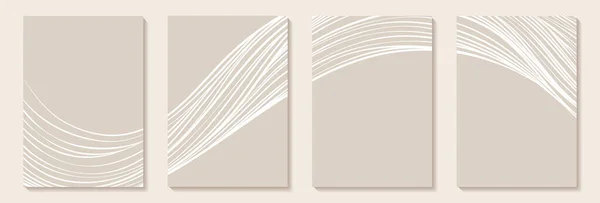 Сучасний Абстрактний Шаблон Дизайну Лінійною Абстрактною Художньою Хвилею Чорний Білий — стоковий вектор