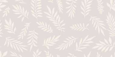 Yaprak dalları ve El Karalamalı Yazı Bitkileri afişi. Kusursuz desen. Yaratıcı minimalist, soyut sanat geçmişi. Duvar dekorasyonu, kartpostal, poster ya da broşür tasarla