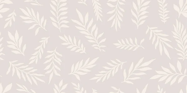 Φύλλα Κλαδί Και Χέρι Ζωγραφισμένα Doodle Scribble Floral Φυτά Banner — Διανυσματικό Αρχείο