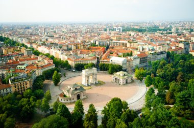 Panorama of Milan clipart
