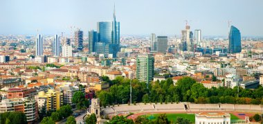Panorama of Milan clipart