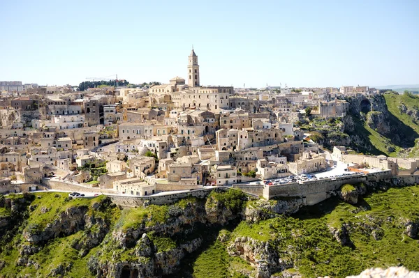 Matera ciudad antigua vista panorámica, Italia —  Fotos de Stock