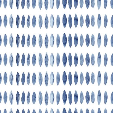 İndigo suluboya kusursuz desenli soyut arka plan. El çizimi illüstrasyon.