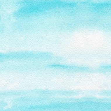 Abstract light blue watercolor hand-painted for background. Stain artistic used as being an element in the decorative design of background, header, brochure, poster, card, cover or banner.