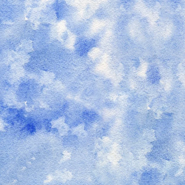 Abstract Blue Winter Watercolor Hand Painted Background Stain Artistic Used — Stok fotoğraf