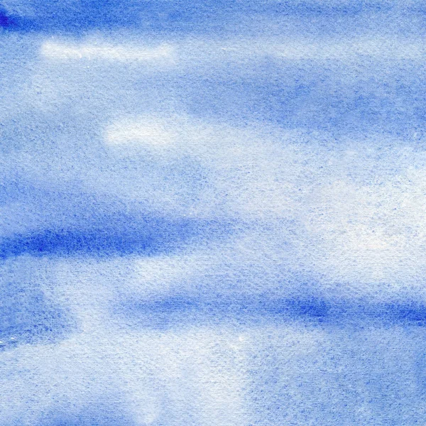 Abstract Blue Winter Watercolor Hand Painted Background Stain Artistic Used — Stok fotoğraf