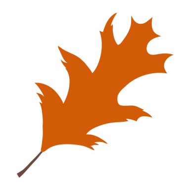 Automn Leaf Vector Icon Illustration. Fall Halloween or Thanksgiving illustration n flat design
