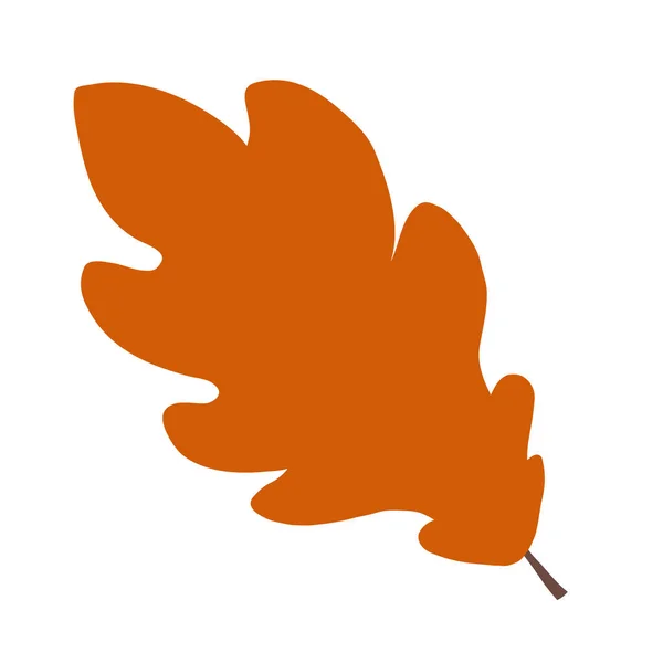 Automn Leaf Vector Icon Illustration Fall Halloween Thanksgiving Illustration Flat —  Vetores de Stock