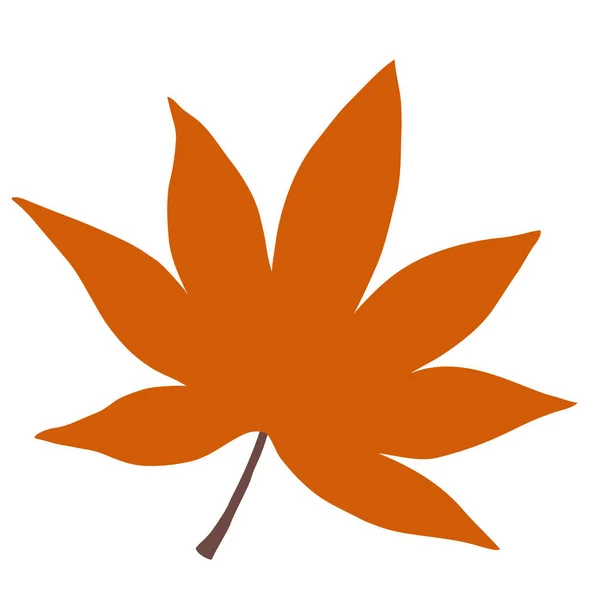 Automn Leaf Vector Icon Illustration Fall Halloween Thanksgiving Illustration Flat — 스톡 벡터