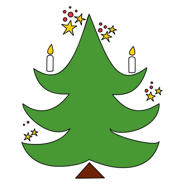 Vector Christmas Tree Сосни Вітальних Листівок Запрошення Банери Веб Нові — стоковий вектор