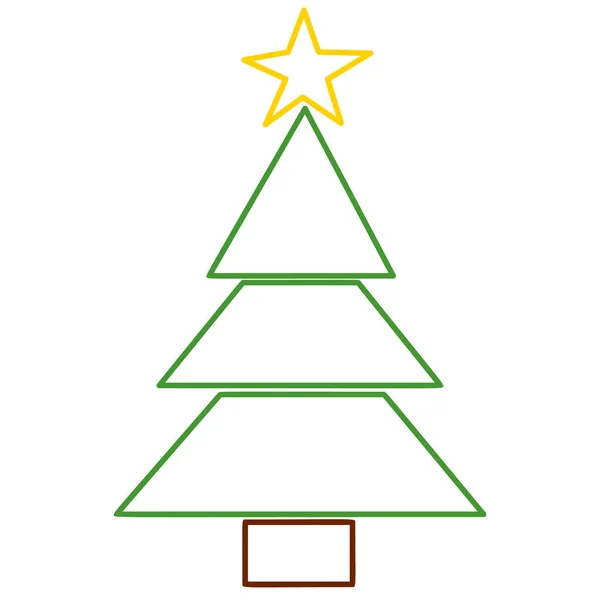 Árbol Navidad Vectorial Pinos Para Tarjetas Felicitación Invitaciones Banners Web — Archivo Imágenes Vectoriales