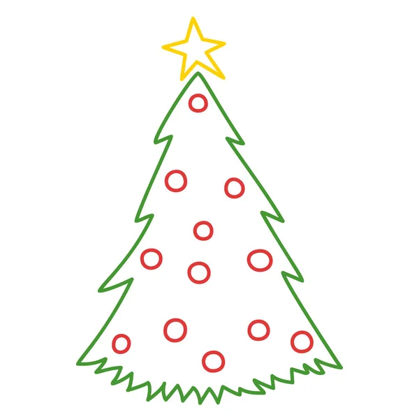 Vector Kerstboom Dennen Voor Wenskaarten Uitnodigingen Banners Web Nieuwjaar Kerstmis — Stockvector