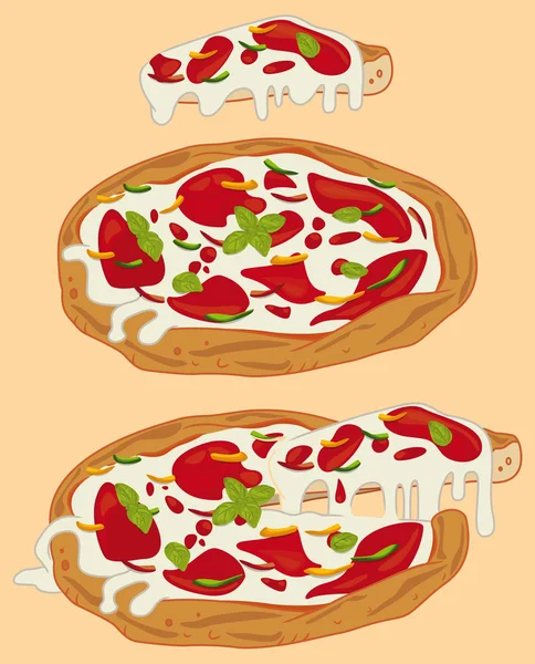 Italian handmade pizza 1 — Stock Vector
