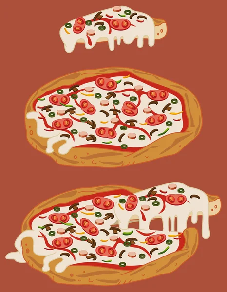 İtalyan el yapımı pizza 2 — Stok Vektör