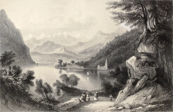 Jezioro Lugano — Zdjęcie stockowe